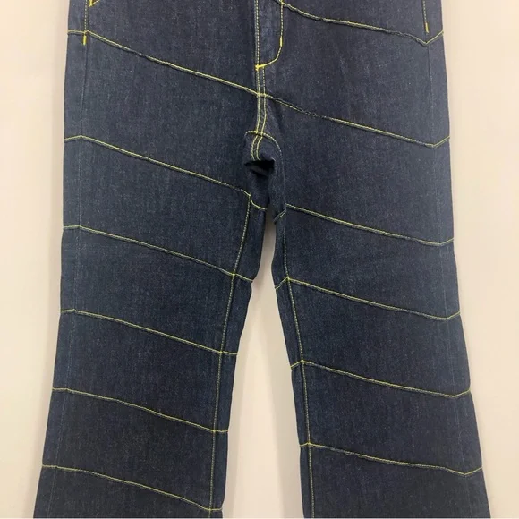 NWT Tory Burch Asymmetric Stitch Flare Cropped Jeans 28 - Picture 3 of 15